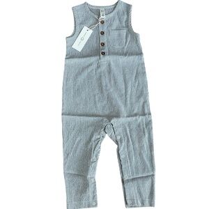 Colored Organics Sky Blue Sleeveless Romper 12-18m
